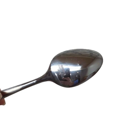 UNUSED Interpur INR2 Spoon Lot x2 Teaspoon Soup Tablespoon Discontinued Vtg - Picture 6 of 7